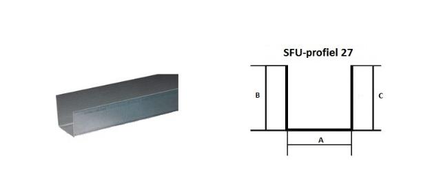 Steelframe - MS U-27 plafondprofiel L= 3000 mm