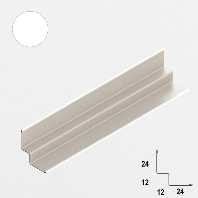 API Schaduwhoeklijn 24x12x12x24 s-white L= 3000 mm
